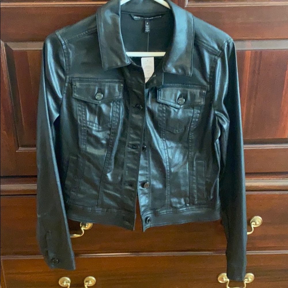 Black House White Market Coated Black Jacket